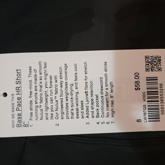 Lululemon Base Pace High-Rise Short 8" - Picture 9 of 10